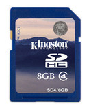 金士顿 SD 8G SDHC CLASS4 高速存储卡 KingstonSD卡相机卡闪存卡