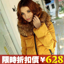 2011女装 新款 特价 超大貉子毛领 短款 羽绒服 女 品牌 羽绒衣