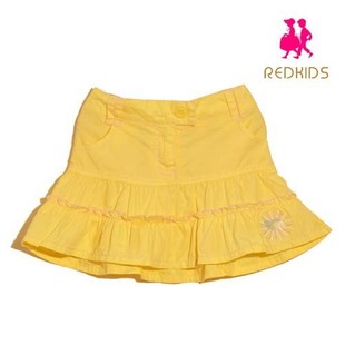  出口外贸red春夏儿童女童短裙半身裙百褶裙蛋糕裙全棉超短裙子