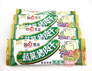  【限时特价】贵州特产 黔五福蔬菜猪肉干猪肉脯 葱香味 250g 条状