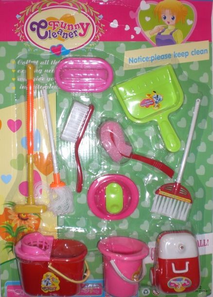 儿童过家家玩具 家庭保洁工具套装 扫地 吸尘器