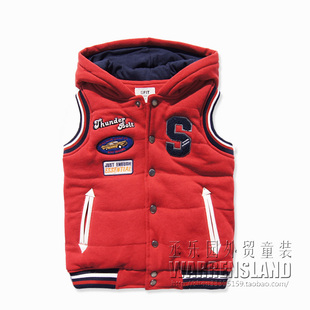  丞乐园外贸秋冬款童装 韩国原单男童女童纯棉马甲 儿童棉背心外套