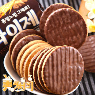  韩国进口食品 好丽友Diget巧克力全麦饼干225g N次断货