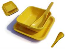 美耐皿密胺餐具 港式满记甜品碗 方碗 碟 勺子 套装 糖水碗 饭碗