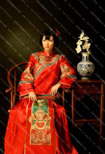 北京华芬 中式结婚礼服 新娘装 喜服嫁衣婚纱 秀禾装仿云锦秀禾服