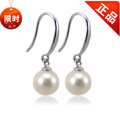 天然淡水珍珠耳环 经典简约款 耳坠 正品 女款 韩版女款S925纯银