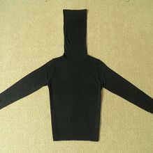 基础百搭款堆堆领针织衫 <span class=H>打底</span>衫（黑色 咖啡色）