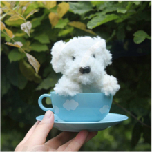 贵宾茶杯犬狗电子宠物玩具发声袖珍感应生日礼物礼品送朋友老公婆