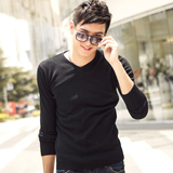 cul.k(易尚)2011正品韩版秋季新款 <em>圆领</em>条纹 男