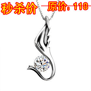 秒杀价 毛衣链  瑞士钻925纯银项链女 银饰首饰k5 Y54461
