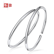 Silver bracelet 999 sterling silver bracelet female models glossy one thousand fine silver handmade ring T044 Korean fine