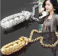  五钻 厂家直销 4025韩国珍珠豌豆项链毛衣链 银色