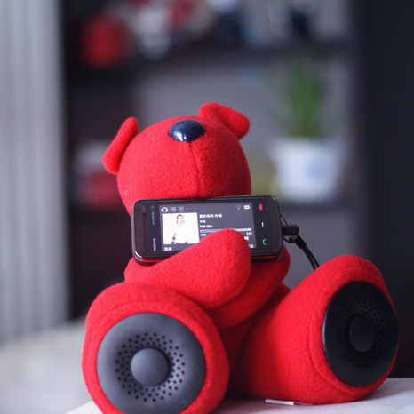 七夕&middot;生日礼物 DJ-Bears【香港正品】抱抱熊音箱 iPod音响