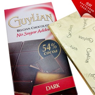  比利时原装进口巧克力吉利莲纯可可脂纯黑巧克力无糖排块无糖食品