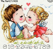 小小鱼DMC绣线 SO4131天使之吻爱情侣精准印花十字绣卡通套件
