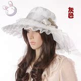 2012新品防辐射帽子 女 春夏天大沿帽遮阳帽可折叠太阳帽大檐帽子