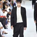 【特价】Dior/迪奥秀款英伦 修身 前后镶中线 白色男款 长袖衬衫