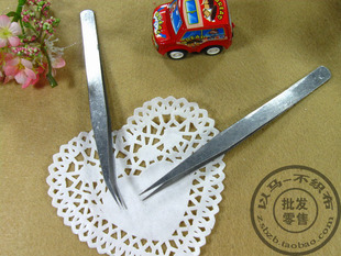  【以马】不织布手工DIY工具 钳子 尖镊子 弯曲镊子 银色