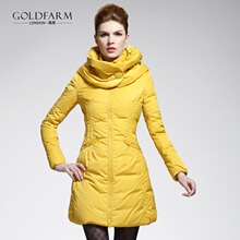 高梵专柜正品 长款 <span class=H>羽绒</span><span class=H>服</span> 女式 堆堆领 修身 <span class=H>羽绒</span><span class=H>服</span> DA022