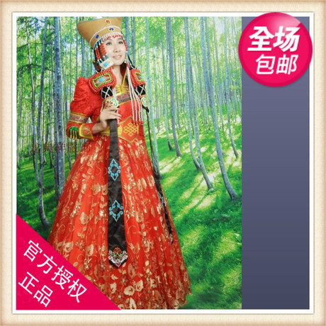 新款<em>女蒙古袍</em>婚纱厂家直销旗袍戏服秧歌服保障