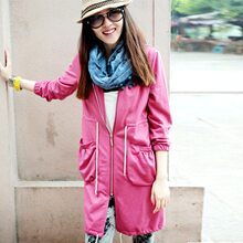 as安都 秋装新款 都市闲情 腰间抽绳 圆领 外套 卫衣 女 9041206