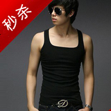 2011夏季春装 纯棉男士紧身背心男汗衫 男运动韩版紧身弹力无袖