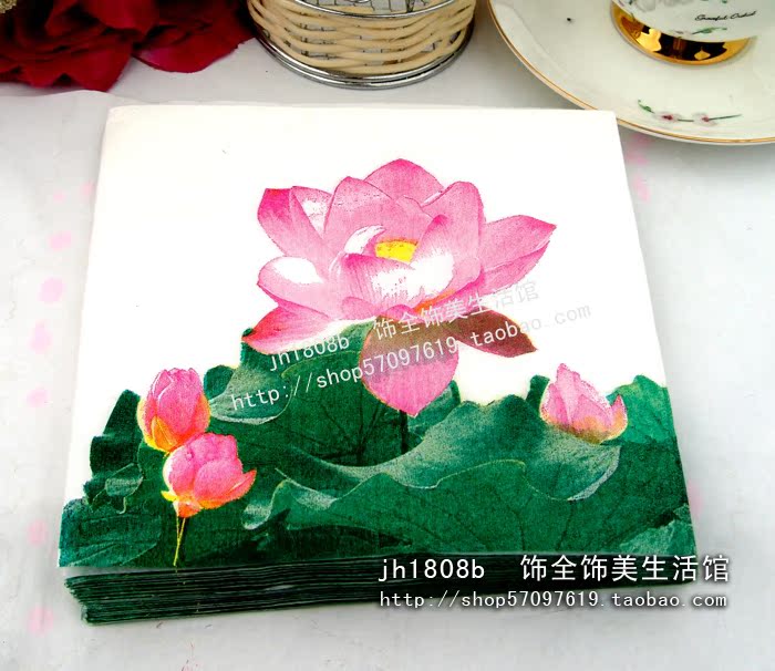 彩色餐巾纸 印花 彩色纸巾 婚庆餐巾纸 婚庆纸巾 彩色面巾纸 荷花|ruв категории туалетные чище/санитарно - гигиенических салфеток/бумага/Ароматерапия, бумаги/салфетки, насосных бумага - от Buy2taobao.com для оказания профессиональной услуги покупки агента Taobao