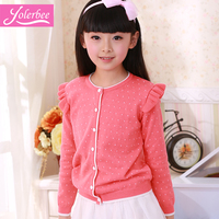 娃娃秀<em>儿童开衫</em>2014春季新款中大女童毛衣韩