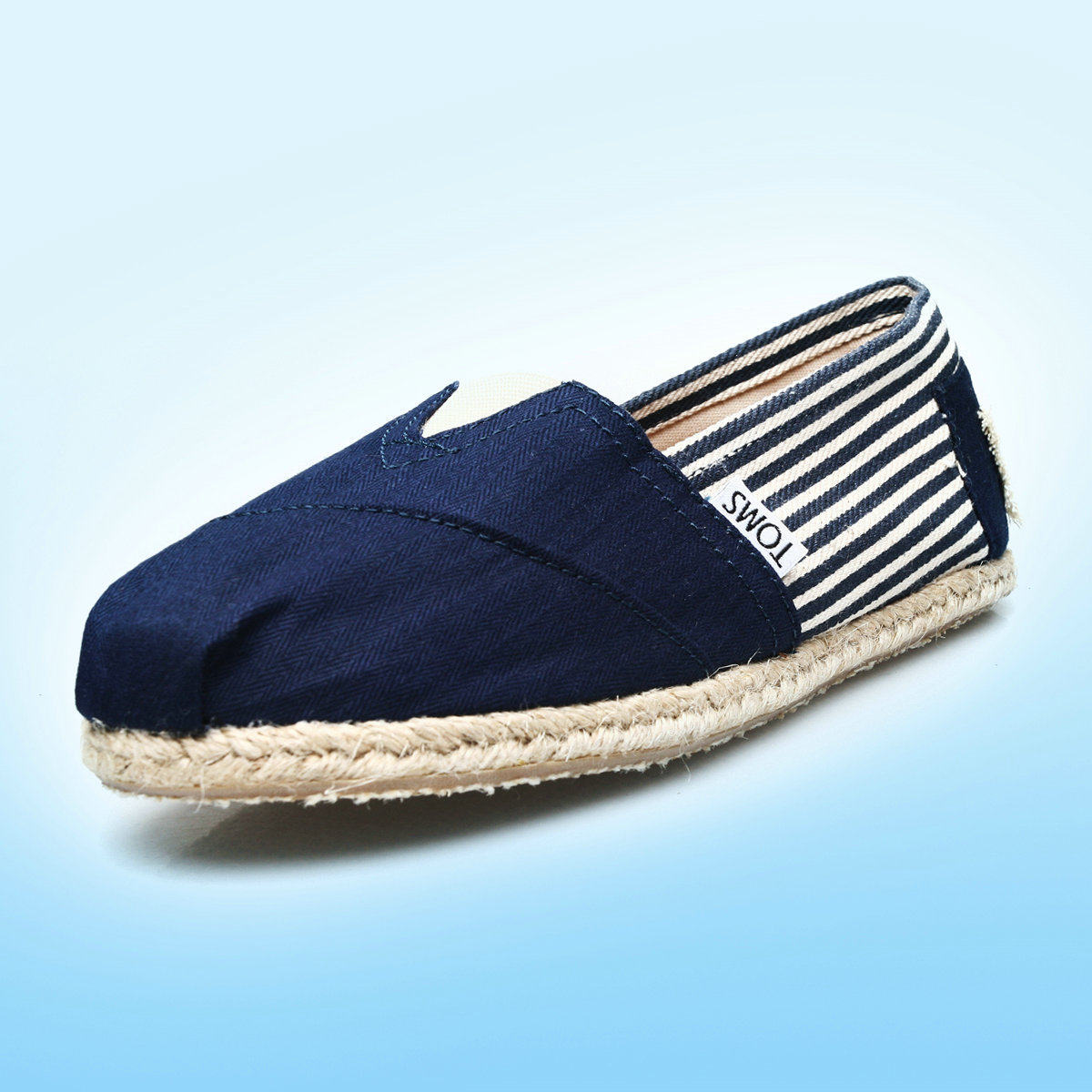 正品代购<span class=H>toms</span>帆布鞋 原单男女式牛筋平底鞋子浅口懒人透气情侣鞋
