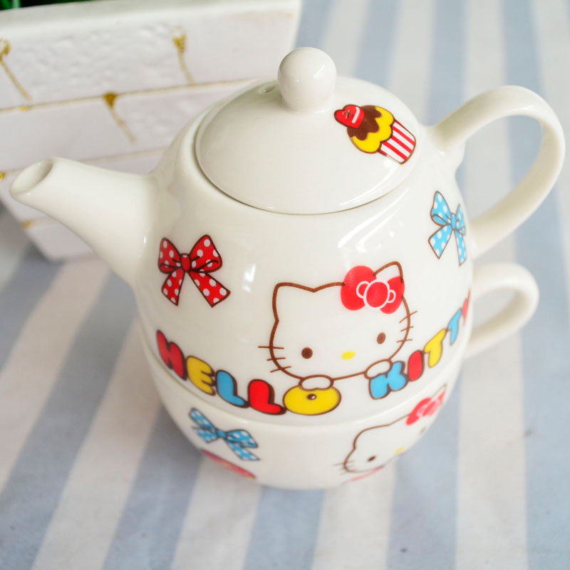 Bone/tea set /kitty/ glass comic periphery teapot Mug lovely Ceramic teapotin the Tableware , Tea set , Teapot category - from Buy2taobao.com to provide professional Taobao agent buy service