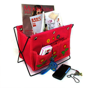  [三金皇冠]牛津布铁架杂物篮/收纳篮/桌面文具收纳盒/杂物盒