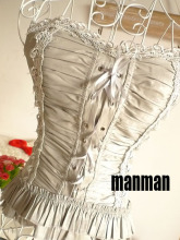 manman独家打造~丝料小闪~蕾丝 美翻~宫廷 裹胸 马甲 上衣 多色！