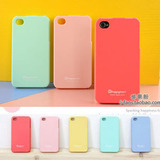 韩国happymori iPhone 4 4s粉嫩糖果色 外壳 手机套 硅胶套 送膜