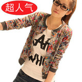 <span class=H>2010韩版</span>女装 日韩服饰10秋冬新款秋款单排扣漫画小外套 8082