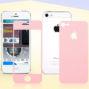 适用苹果iphone5s炫彩贴糖果，色全身贴闪钻贴纸保护膜边框贴膜