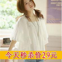 秒杀!热销万件2012新品韩版雪纺上衣女装短袖大码t恤蝙蝠袖雪纺衫