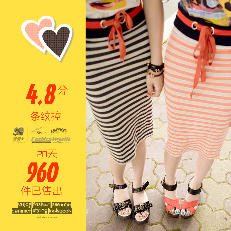 5.3爱爱丸 2012<span class=H>新款</span>潮流前线女夏<span class=H>装</span> 条纹波西米亚长裙 <span class=H>情侣</span><span class=H>装</span>女裙