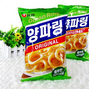  限区包邮韩国进口食品膨化 农心洋葱圈 原味 休闲零食 香酥 70g