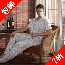 12春夏百伦世家正品男装针织短袖套装居服23282