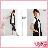 金冠店★★韩国新款R290经典带口袋挂脖披肩马甲T恤★★三色12元