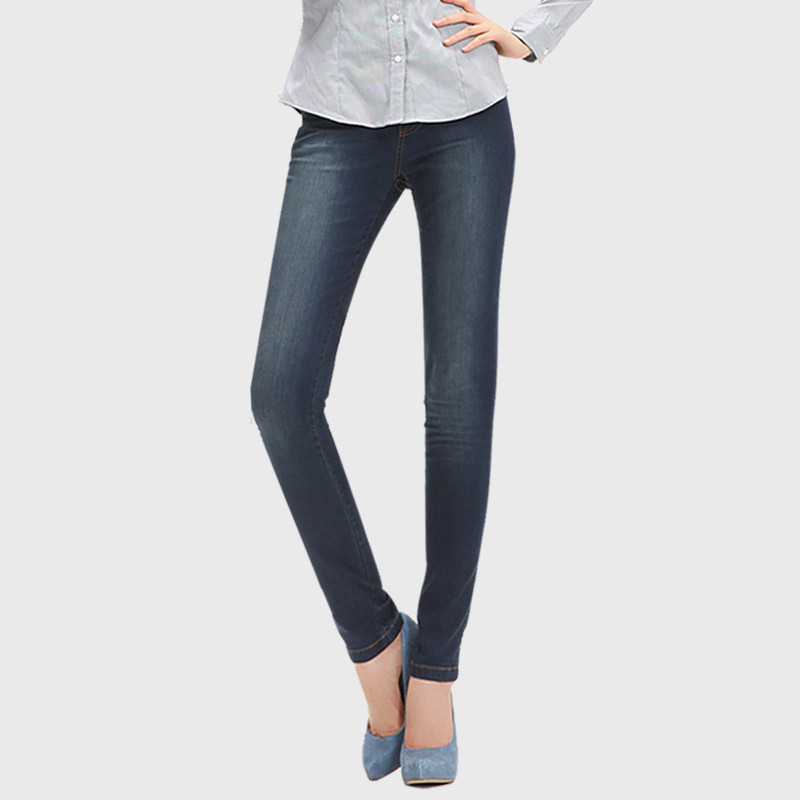 显瘦 牛仔裤女 松紧腰...