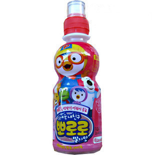  韩国进口饮料 健康宝露露 儿童乳酸菌饮料 含糖乳品草莓味235ml