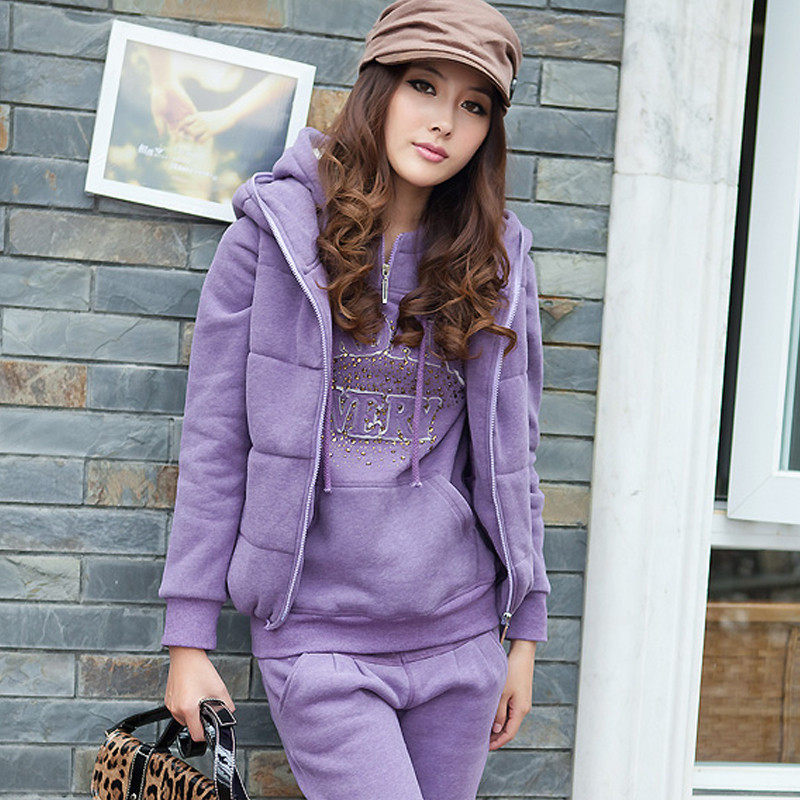 【多图】<em>女装卫衣三件套</em>加厚 - <em>女装卫衣三件套</em>