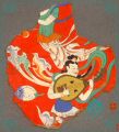 伎乐飞天★麦积山石窟雕塑