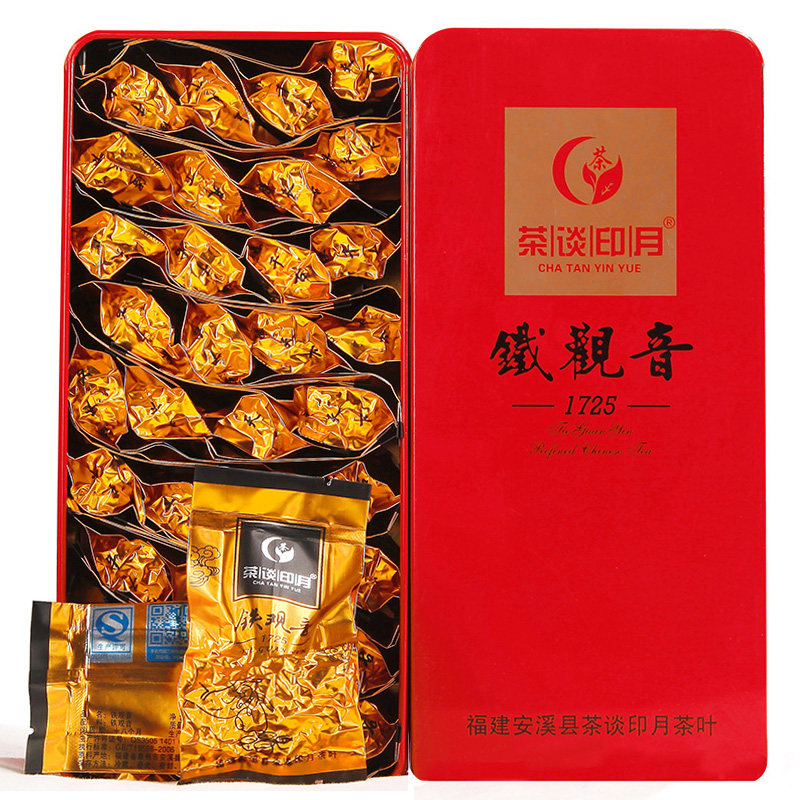 茶叶铁观音250g 乌龙茶安溪铁观音浓香特级茶叶礼盒包邮茶谈印月