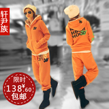 包邮 正品2012秋冬韩版女装加厚抓绒羊羔毛带帽外套小鸟卫衣套装