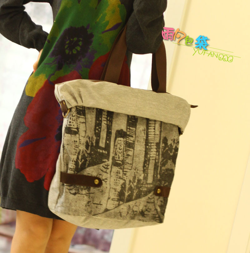 英伦复古学生包...