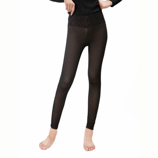  极地绒 秋冬女 加绒 假透肉打底裤加厚保暖 显瘦靴裤【绝不刮丝】