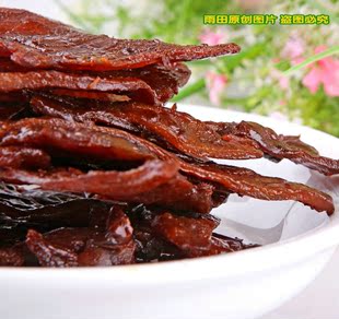  乡村土猪肉精制福建三明老牌特产明溪猪肉脯干/肉铺干5袋包邮特价