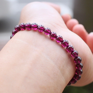  【挚爱碧玺】天然美艳紫红紫牙乌石榴石手链  特价7折
